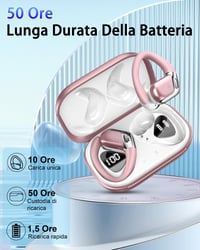 Bluetooth 5.4 športové slúchadlá, HiFi stereo, 50-hodinová výdrž batérie, potlačenie hluku CVC 8.0, rýchle nabíjanie cez USB-C, vodoodolnosť IP7, na behanie a do fitka 3