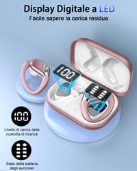 Bluetooth 5.4 športové slúchadlá, HiFi stereo, 50-hodinová výdrž batérie, potlačenie hluku CVC 8.0, rýchle nabíjanie cez USB-C, vodoodolnosť IP7, na behanie a do fitka 5