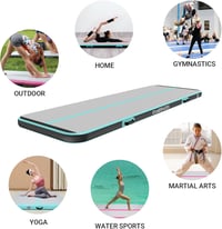 CHAMPIONPLUS Felfújható Air Tumbling Mat 10ft 13ft 16ft 4 inch edző szőnyeg kézi pumpa helyett elektromos pumpával, torna és cheerleading, v 7