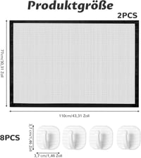 Chanumetal 2db Kutyakapu 110x72cm Lépcsőbiztonság Fúrás Nélkül Fekete 2