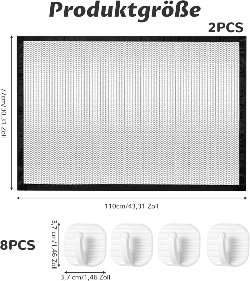 Chanumetal 2db Kutyakapu 110x72cm Lépcsőbiztonság Fúrás Nélkül Fekete