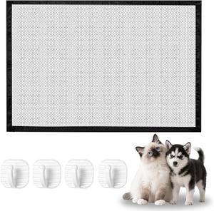 Chanumetal 2db Kutyakapu 110x72cm Lépcsőbiztonság Fúrás Nélkül Fekete