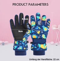 Chanurae Gyermek Vízálló Téli Kesztyű 4-6 Éveseknek - Lila Síkesztyű Hógolyózáshoz, Biciklizéshez, Snowboardozáshoz - Meleg Polár Béléssel 3