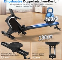 CHAOKE Mágneses Evezőgép 16 Fokozat Dual Rail 160kg Terhelhetőség 8