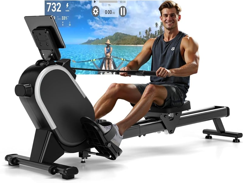 CHAOKE Mágneses Evezőgép 16 Fokozat Dual Rail 160kg Terhelhetőség