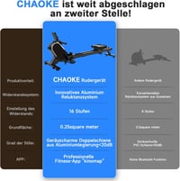CHAOKE Mágneses Evezőgép 16 Fokozat Dual Rail 160kg Terhelhetőség 2