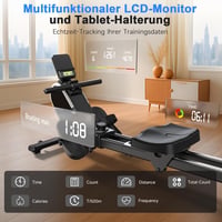 CHAOKE Mágneses Evezőgép 16 Fokozat Dual Rail 160kg Terhelhetőség 5