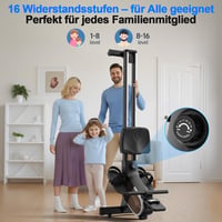CHAOKE Mágneses Evezőgép Otthoni Edzéshez - 16 Ellenállási Szint, Dupla Sín, LCD Kijelző, App Kompatibilis, 160kg Teherbírás 6