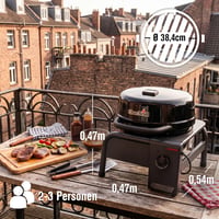 Elektrický gril Char-Broil Patio Bistro Cube E, TRU-Infrared, max. 320 °C, kompaktný balkónový gril, digitálna regulácia teploty, prenosný 2
