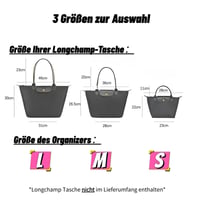 Charinor Premium organizator za Longchamp torbu, veličina M, filc materijal, crni umetak za organizaciju 5