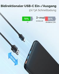 Power bank Charmast 26800 mAh Slim, ružová, 4 výstupy a 3 vstupy, Lightning, Type-C, Micro USB, pre iPhone, iPad, Samsung, Huawei 4
