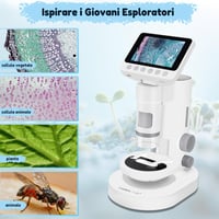 Microscop digital pentru copii Charmline 3 în 1 pentru vârsta de 6 ani, portabil și de masă, pentru observarea naturii, 1000X, cu card SD de 32 GB 5