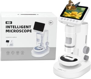 Microscop digital pentru copii Charmline 3 în 1 pentru vârsta de 6 ani, portabil și de masă, pentru observarea naturii, 1000X, cu card SD de 32 GB