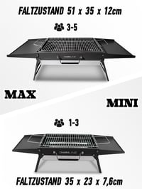 Charmline 34x23cm Hordozható Széngrillezés Kemping Grill Kert Strand Piknik 9