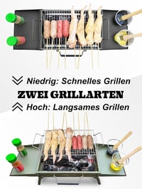 Charmline 34x23cm Hordozható Széngrillezés Kemping Grill Kert Strand Piknik 8