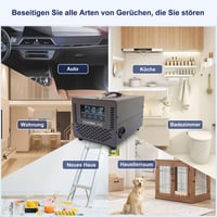 Charmline Ózongenerátor 40000 mg/h - Szagtalanító Készülék Távirányítóval, 500 m² Területre, Otthonba, Autóba, Fekete 6