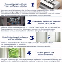 Charmline Ózongenerátor 40000 mg/h - Szagtalanító Készülék Távirányítóval, 500 m² Területre, Otthonba, Autóba, Fekete 8