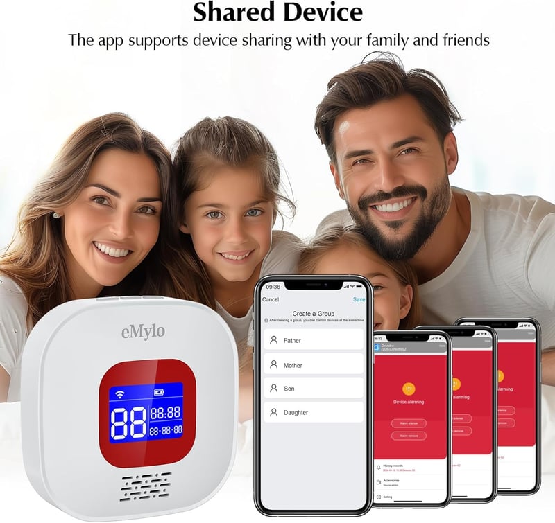 Chatthen WiFi Idősek Vészjelzés Rendszer 1 Vevő + 4 Gomb Tuya