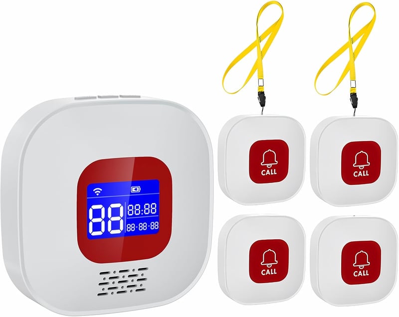 Chatthen WiFi Idősek Vészjelzés Rendszer 1 Vevő + 4 Gomb Tuya