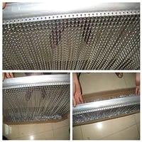 CHAWNIAO Aluminijska lančana zavjesa protiv insekata za vrata 90x200 cm - protiv muha, osa i komaraca, za unutarnju i vanjsku upotrebu, srebrna metalna zavjesa 6