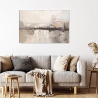 Tablou canvas abstract CHDITB, decor perete bej-negru, pentru living, dormitor, birou, stil boho modern, 59x39 cm 4