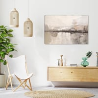 Tablou canvas abstract CHDITB, decor perete bej-negru, pentru living, dormitor, birou, stil boho modern, 59x39 cm 3
