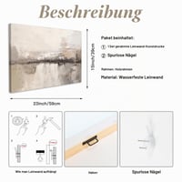 Tablou canvas abstract CHDITB, decor perete bej-negru, pentru living, dormitor, birou, stil boho modern, 59x39 cm 7