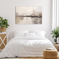 Tablou canvas abstract CHDITB, decor perete bej-negru, pentru living, dormitor, birou, stil boho modern, 59x39 cm 6