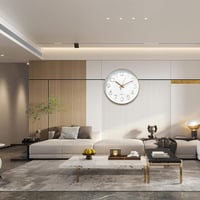 Chedin 30 cm Csendes Falióra Modern Kvarckristály Fehér-Rozéarany Gyermek - White/Rose Gold 6