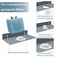 Chedin Fém Tonie Polc - Mágneses Fali Tárolórendszer 20 Tonie Figurához és Dobozhoz - Gyerekszoba Rendszerező Minimál Stílusban (Szürke) 6