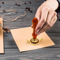 Chedin Fém Viaszpecsét Forma Kerek Virág Nyolcágú Csillag 1 Inch Esküvőhöz Ajándékozáshoz - Runden 4