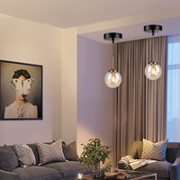 Chedin Mennyezeti Lámpafoglalat 100x20mm - Matt Fekete Kerek Fém Szerelődoboz 2db - Klasszikus Stílusú Lámparózsák Csillárokhoz, Fali és Men 5