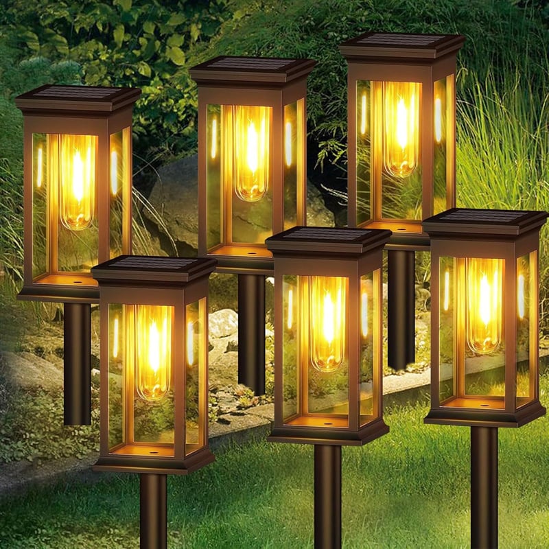 Chedin napelemes kerti lámpa szett 6db vízálló meleg fehér LED