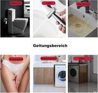 Chedin Rozsdamentes Acél Bidé Zuhanyfej - Falra Szerelhető WC Zuhany Higiéniai Spray Kerek Formával, Kefézett Felülettel, Univerzális Csatla 5