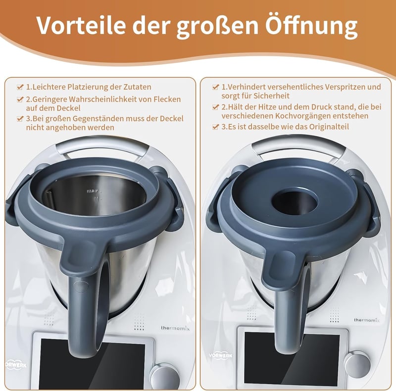 Chedin Thermomix TM6 TM5 Főzőedény Fedő Keverőedény Teteje