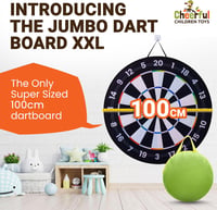 Cheerful Children Toys Jumbo Dartboard XL/XXL Fordítható Mintákkal 16 Labdával és 6 Nyíllal 2
