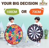 Cheerful Children Toys Jumbo Dartboard XL/XXL Fordítható Mintákkal 16 Labdával és 6 Nyíllal 5
