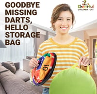 Cheerful Children Toys Jumbo Dartboard XL/XXL Fordítható Mintákkal 16 Labdával és 6 Nyíllal 7