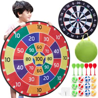 Cheerful Children Toys Jumbo Dartboard XL/XXL Fordítható Mintákkal 16 Labdával és 6 Nyíllal 1