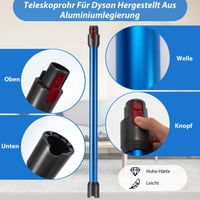 Teleskopická trubica Cheerhom pre vysávače Dyson V7 V8 V10 V11 V15, pevná predlžovacia trubica s rýchlospojkou a dvoma kefami 2 v 1, modrá 4