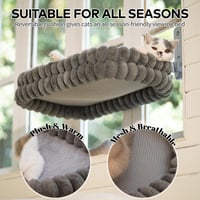 CheerPals macska ablakágy, puha levehető kétoldalas huzattal, összecsukható ablakos fekhellyel, acél kerettel és tapadókorongokkal, 18 kg teherbírással 2