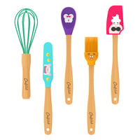 Chefclub Kids set od 5 mini kuhinjskih pomagala od bambusa i silikona za djecu od 4 godine naviše 1