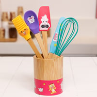 Chefclub Kids set od 5 mini kuhinjskih pomagala od bambusa i silikona za djecu od 4 godine naviše 2