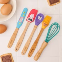 Chefclub Kids set od 5 mini kuhinjskih pomagala od bambusa i silikona za djecu od 4 godine naviše 5