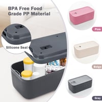 chefeggukk Uzatvárateľný úložný box s kombinovaným zámkom – na lieky, telefón, pochutiny – do domácnosti, chladničky, kancelárie, na cesty – bez obsahu BPA – 23,5 6