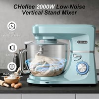 CHeflee 2000W Dagasztógép 8L Rozsdamentes Tál 6 Fokozat Keverő Horog - Blue 3