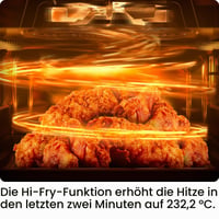 Chefman 5,7 literes kompakt forrólevegős sütő Hi-Fry technológiával, érintőképernyős vezérléssel, extra ropogós eredményekért 5