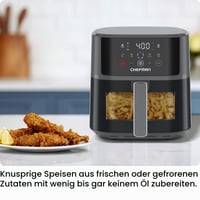 Chefman 5,7 literes kompakt forrólevegős sütő Hi-Fry technológiával, érintőképernyős vezérléssel, extra ropogós eredményekért 2