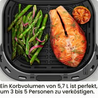 Chefman 5,7 literes kompakt forrólevegős sütő Hi-Fry technológiával, érintőképernyős vezérléssel, extra ropogós eredményekért 3