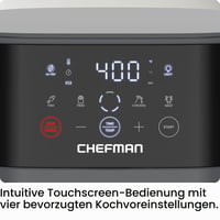 Chefman 5,7 literes kompakt forrólevegős sütő Hi-Fry technológiával, érintőképernyős vezérléssel, extra ropogós eredményekért 4